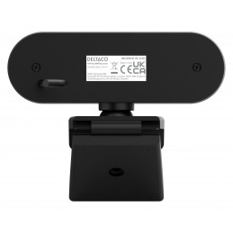 Deltaco 360° kääntyvä Full HD -verkkokamera, kallistus ylös alas, 2 MP, musta