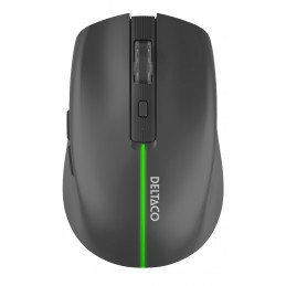 Deltaco Langaton hiiri kaksoistilalla ja säädettävällä DPI llä, äänetön, musta
