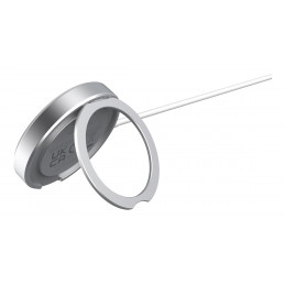 Deltaco Langaton pikalaturi magneetilla ja telineellä, iPhone 13 14 15 16, 15 W, valkoinen