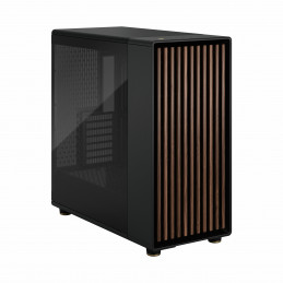 Fractal Design FD-C-NOR1X-02 tietokonekotelo Midi Tower Musta, Puuhiili