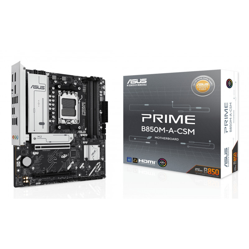 ASUS PRIME B850M-A-CSM AMD B850 Pistoke AM5 mikro ATX
