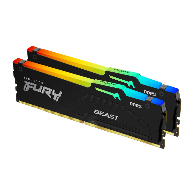 Kingston Technology FURY Beast RGB muistimoduuli 64 GB 2 x 32 GB DDR5 6000 MT s