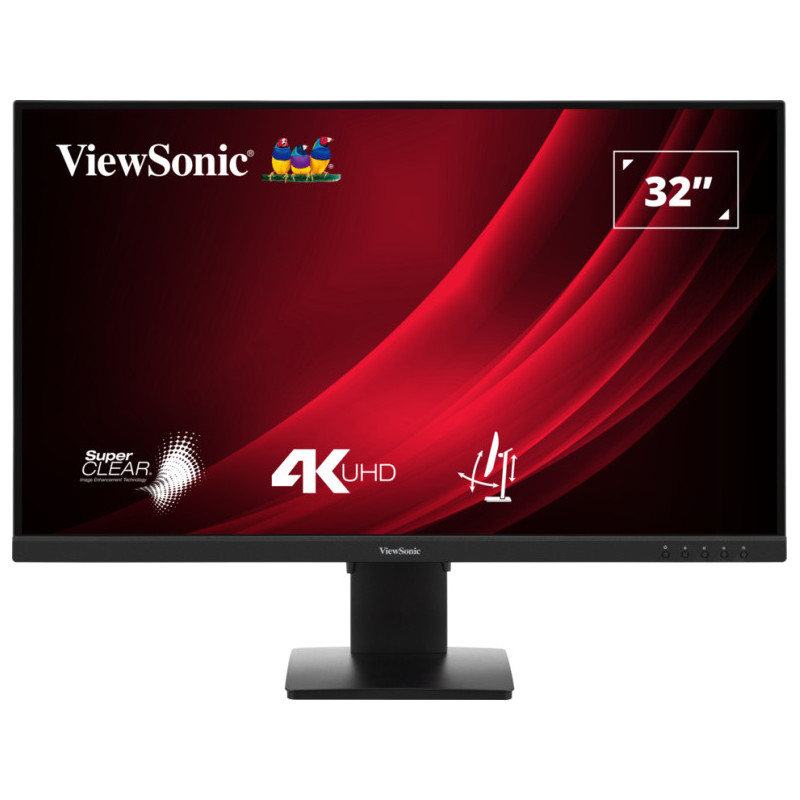 Viewsonic VG3208-4K tietokoneen litteä näyttö 81,3 cm (32") 3840 x 2160 pikseliä 4K Ultra HD LED musta