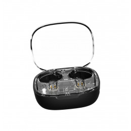 Streetz T150, osittain läpinäkyvät TWS-kuulokkeet, musta