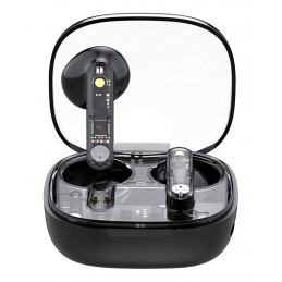 Streetz T150, osittain läpinäkyvät TWS-kuulokkeet, musta