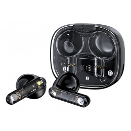 Streetz T150, osittain läpinäkyvät TWS-kuulokkeet, musta