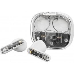 Streetz T150, osittain läpinäkyvät TWS-kuulokkeet, valkoinen