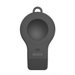Deltaco AWC-102 mobiililaitteen laturi Älykello musta USB Langaton lataaminen Sisätila