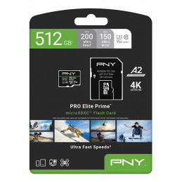 PNY PRO Elite Prime 512 GB MicroSDXC UHS-I Luokka 10