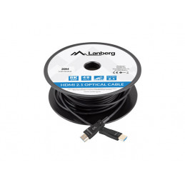 Lanberg CA-HDMI-30FB-0200-BK HDMI-kaapeli 20 m HDMI-tyyppi A (vakio) musta