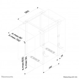 Neomounts CPU-D025BLACK CPU-teline Pöydälle asennettava keskusyksikköteline musta