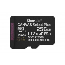Kingston Technology Canvas Select Plus Gen3 256 GB MicroSDXC UHS-I Luokka 10
