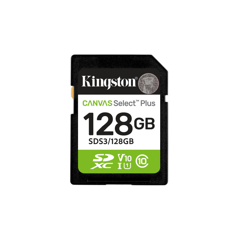 Kingston Technology Canvas Select Plus Gen3 128 GB SD UHS-I Luokka 10