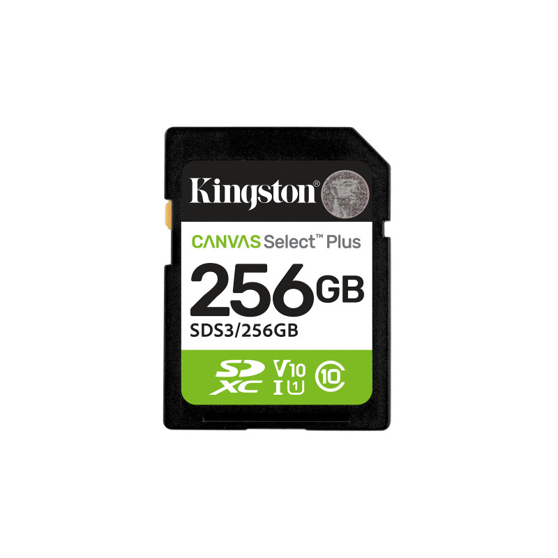 Kingston Technology Canvas Select Plus Gen3 256 GB SD UHS-I Luokka 10