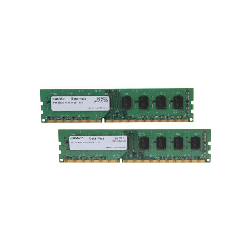 Mushkin DIMM 8GB DDR3 Essentials muistimoduuli 2 x 4 GB