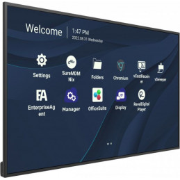 Viewsonic CDE4330 infonäyttö 109,2 cm (43") Wi-Fi 450 cd m² 4K Ultra HD musta Sisäänrakennettu prosessori Android 11