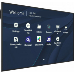Viewsonic CDE7530 infonäyttö 190,5 cm (75") Wi-Fi 450 cd m² 4K Ultra HD musta Sisäänrakennettu prosessori Android 11