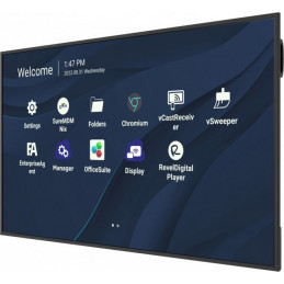 Viewsonic CDE7530 infonäyttö 190,5 cm (75") Wi-Fi 450 cd m² 4K Ultra HD musta Sisäänrakennettu prosessori Android 11