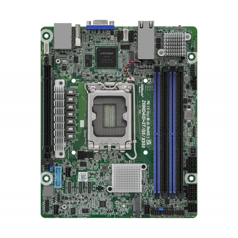 Asrock Z690D4ID-2T G5 X550 emolevy Intel Z690 LGA 1700 Mini ITX
