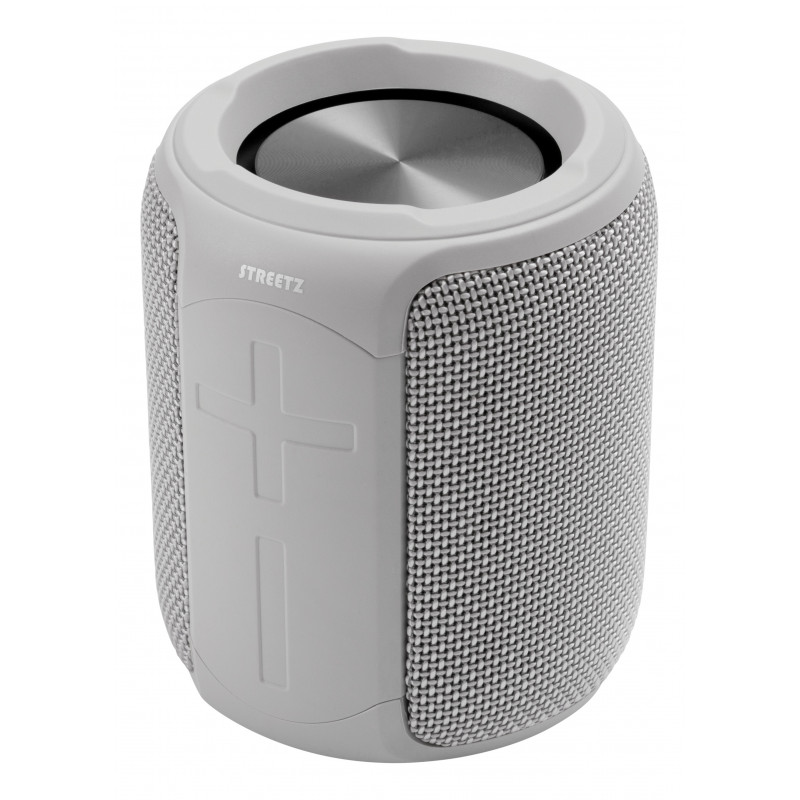 Streetz Vedenkestävä BT-kaiutin, TWS, 10W, IPX7, 3,5mm, harmaa