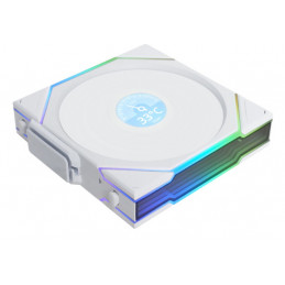 Lian Li Uni Fan TL120 LCD Wireless Tietokonekotelo Tuuletin 12 cm Valkoinen 1 kpl