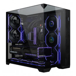 Lian Li Uni Fan TL120 LCD Reverse Blade Wireless Tietokonekotelo Tuuletin 12 cm musta 1 kpl