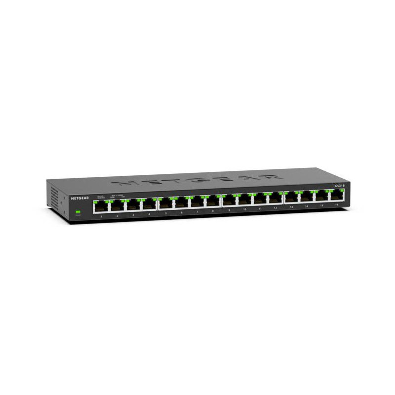 NETGEAR GS316 Hallitsematon L2 Gigabit Ethernet (10 100 1000) musta