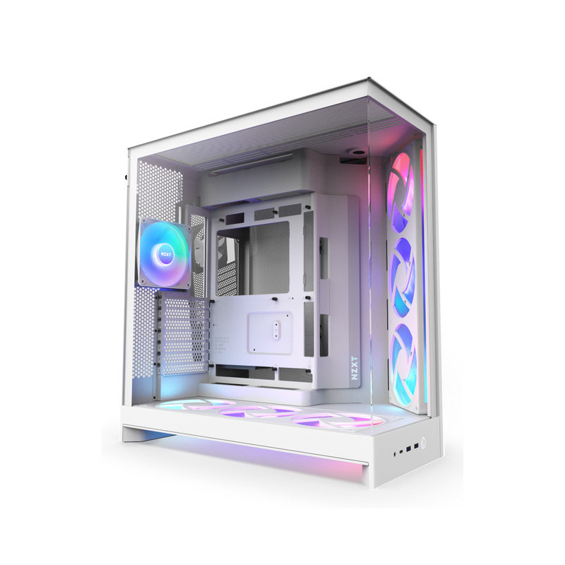 NZXT H9 Flow RGB+ Midi Tower Valkoinen