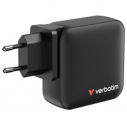Verbatim Mini GaN Charger 165W Universaali musta AC Pikalataus Sisätila