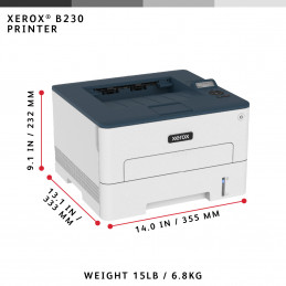 Xerox B230, A4, 34 s min langaton, 2-puolinen tulostin, PCL5e 6, 2 alustaa, yht. 251 arkkia