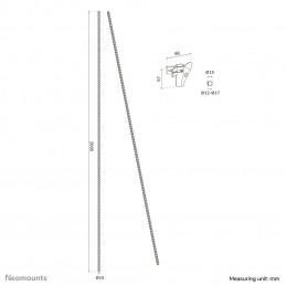 Neomounts ADS06-140BL kaapelinjärjestäjä Vastaanotto Kaapelin suojus musta 1 kpl