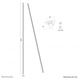 Neomounts ADS06-141WH kaapelinjärjestäjä Vastaanotto Kaapelin suojus Valkoinen 1 kpl