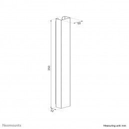 Neomounts ADS06-123WH kaapelinjärjestäjä Vastaanotto Kaapelikouru Valkoinen 1 kpl
