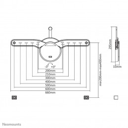 Neomounts OLED-W600BLACK TV-kiinnike 177,8 cm (70") musta