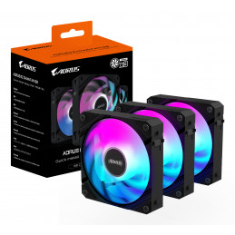 GIGABYTE AORUS EZ CHAIN FAN 120 (3-Pack) Emolevy Tuuletin 12 cm musta 3 kpl