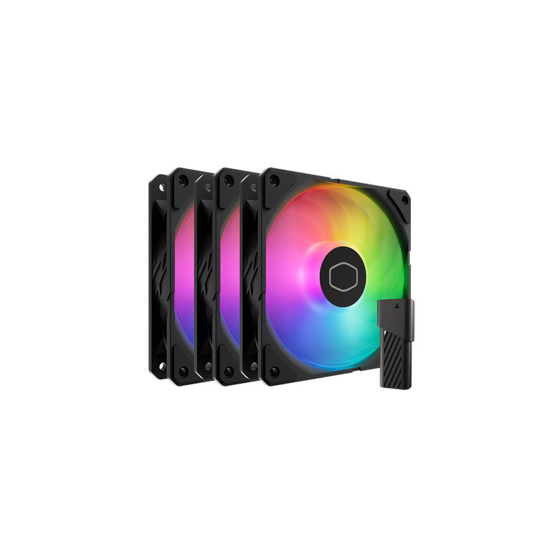 Cooler Master SickleFlow Edge 120 ARGB 3-Pack Fan Kit Tietokonekotelo Tuuletin 12 cm musta 1 kpl