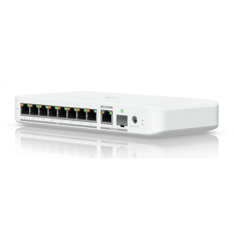 Ubiquiti UniFi Flex 2.5G PoE Hallittu L2 2.5G Ethernet (100 1000 2500) Power over Ethernet -tuki Työpöytä- seinäkiinnitys