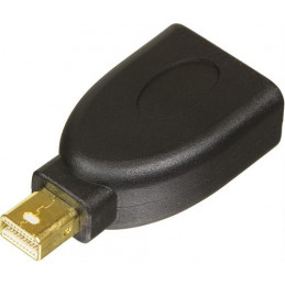 Deltaco MDP-DP kaapelin sukupuolenvaihtaja Mini Displayport Displayport musta