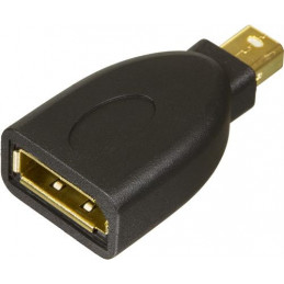 Deltaco MDP-DP kaapelin sukupuolenvaihtaja Mini Displayport Displayport musta