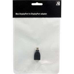 Deltaco MDP-DP kaapelin sukupuolenvaihtaja Mini Displayport Displayport musta