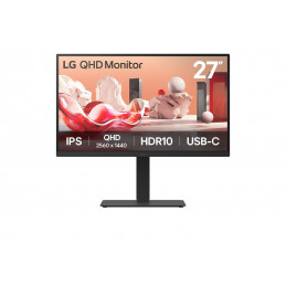 LG 27BA75QB-B.AEU tietokoneen litteä näyttö 68,6 cm (27") 2560 x 1440 pikseliä Wide Quad HD LED musta