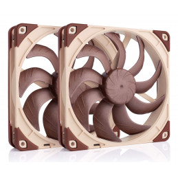 Noctua NF-A14X25 G2 PWM SX2-PP Tietokoneen jäähdytysjärjestelmä Tietokonekotelo Tuuletin 14 cm Beige 2 kpl