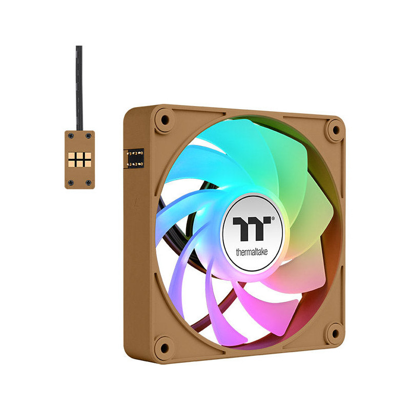 Thermaltake CT120 EX Reverse ARGB Sync PC Tietokonekotelo Tuuletin 12 cm Ruskea, Hiekka 3 kpl