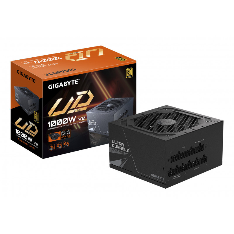 GIGABYTE UD1000GM PG5 V2 virtalähdeyksikkö 1000 W 20+4 pin ATX ATX musta