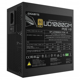 GIGABYTE UD1000GM PG5 V2 virtalähdeyksikkö 1000 W 20+4 pin ATX ATX musta