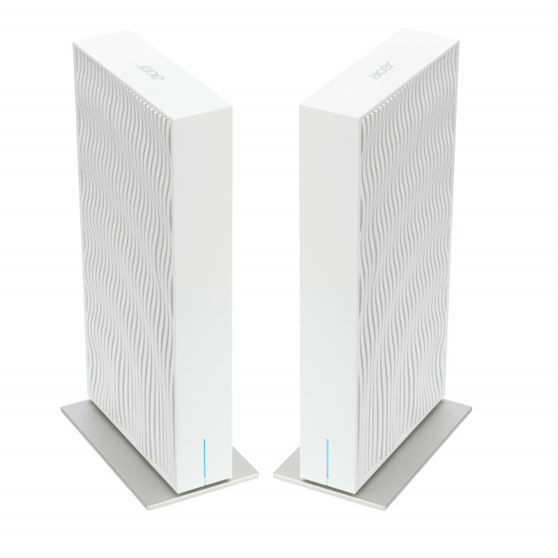 Acer Wave 7, wifi 7 Mesh Router, EU plug, dual pack langaton reititin Gigabitti Ethernet Dual-band (2.4GHz + 5GHz or 2.4GHz +