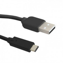 Qoltec 50487 USB-kaapeli USB 2.0 1 m USB A USB C musta