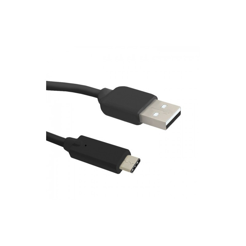 Qoltec 50487 USB-kaapeli USB 2.0 1 m USB A USB C musta