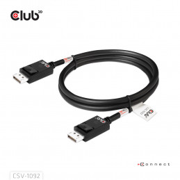 CLUB3D DisplayPort™ 2.1 Bi-Directional VESA DP80 Certified Cable 4K120Hz, 8K60Hz or 10K60Hz M M 1.6m 5.25ft