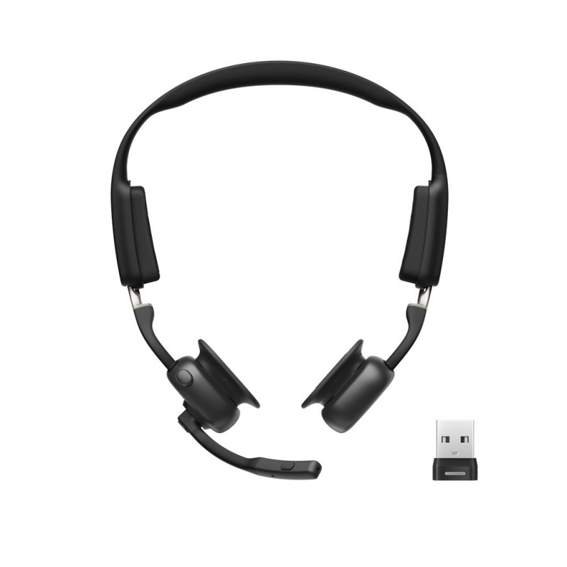 SHOKZ C610-AA-BK kuulokkeet ja kuulokemikrofoni Langaton Ear-hook Toimisto puhelukeskus USB A-tyyppi Bluetooth musta